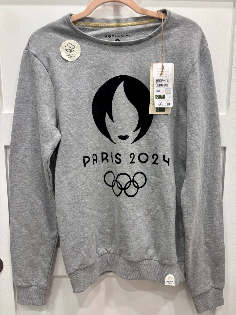 Paris 2024 Official Olympics Grey Crewneck Sweatshirt